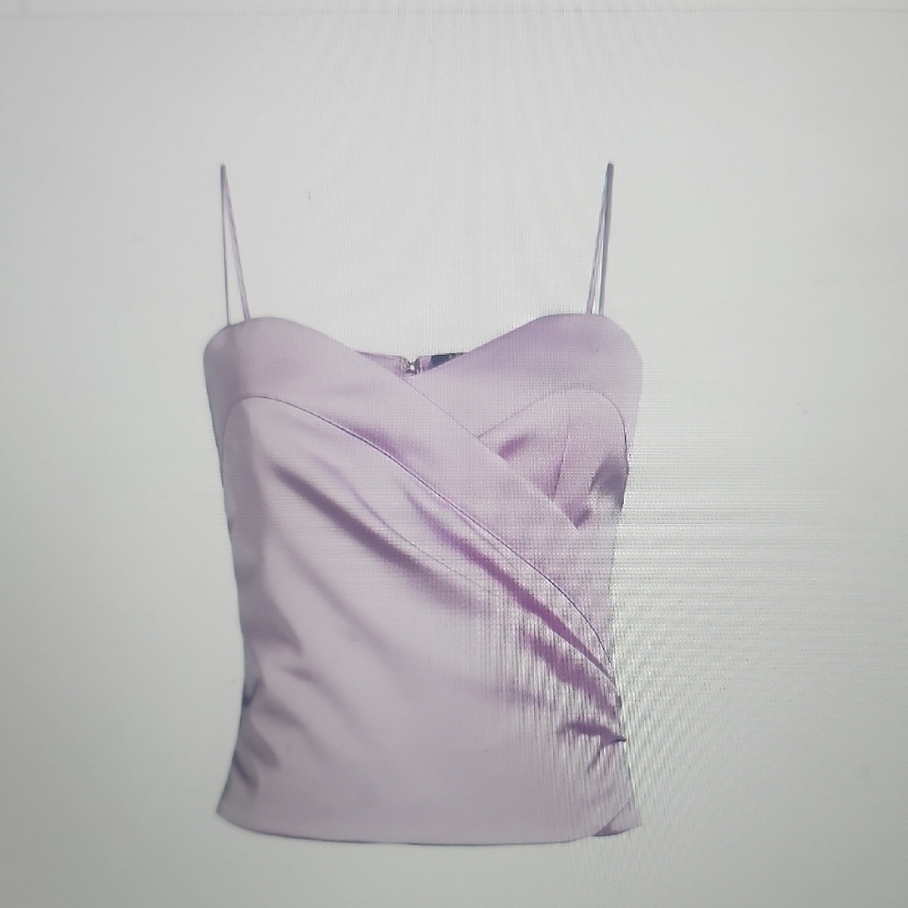 Ungaro Trish Satin Sleeveless Blouse Orchid Size XXL $495